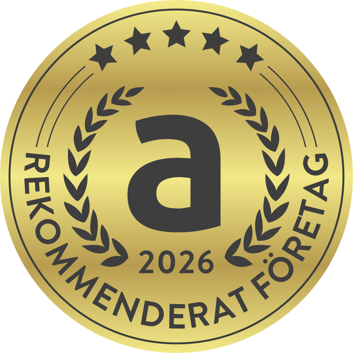 Rekommenderat företag – guld 2026